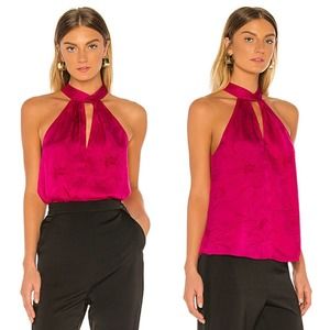 NWT Joie Cedra B Floral Silk Halter Top Blouse